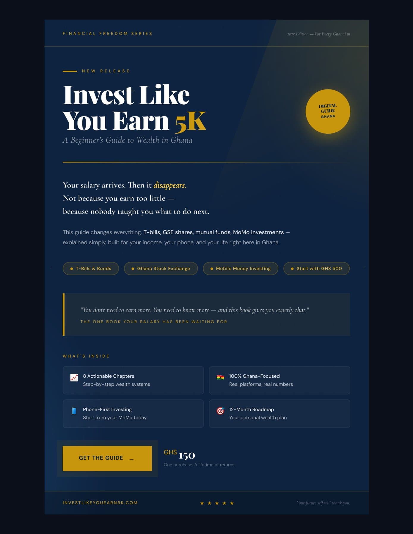 Invest Like You Earn 5K: A Beginner's Guide to Stocks,Treasury Bills & Mobile Money Savings in Ghana
