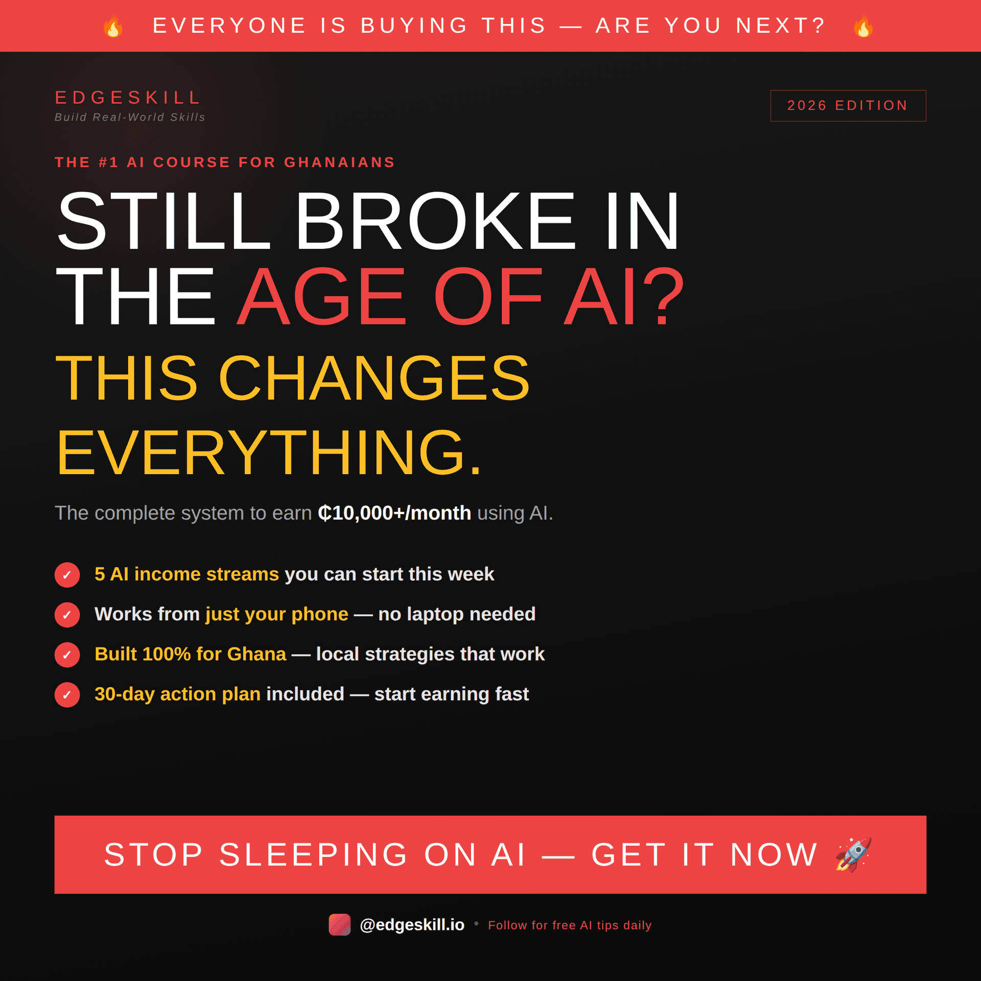 The AI Cheatcode — Make ₵10K+/Month Even With Zero Tech Skills