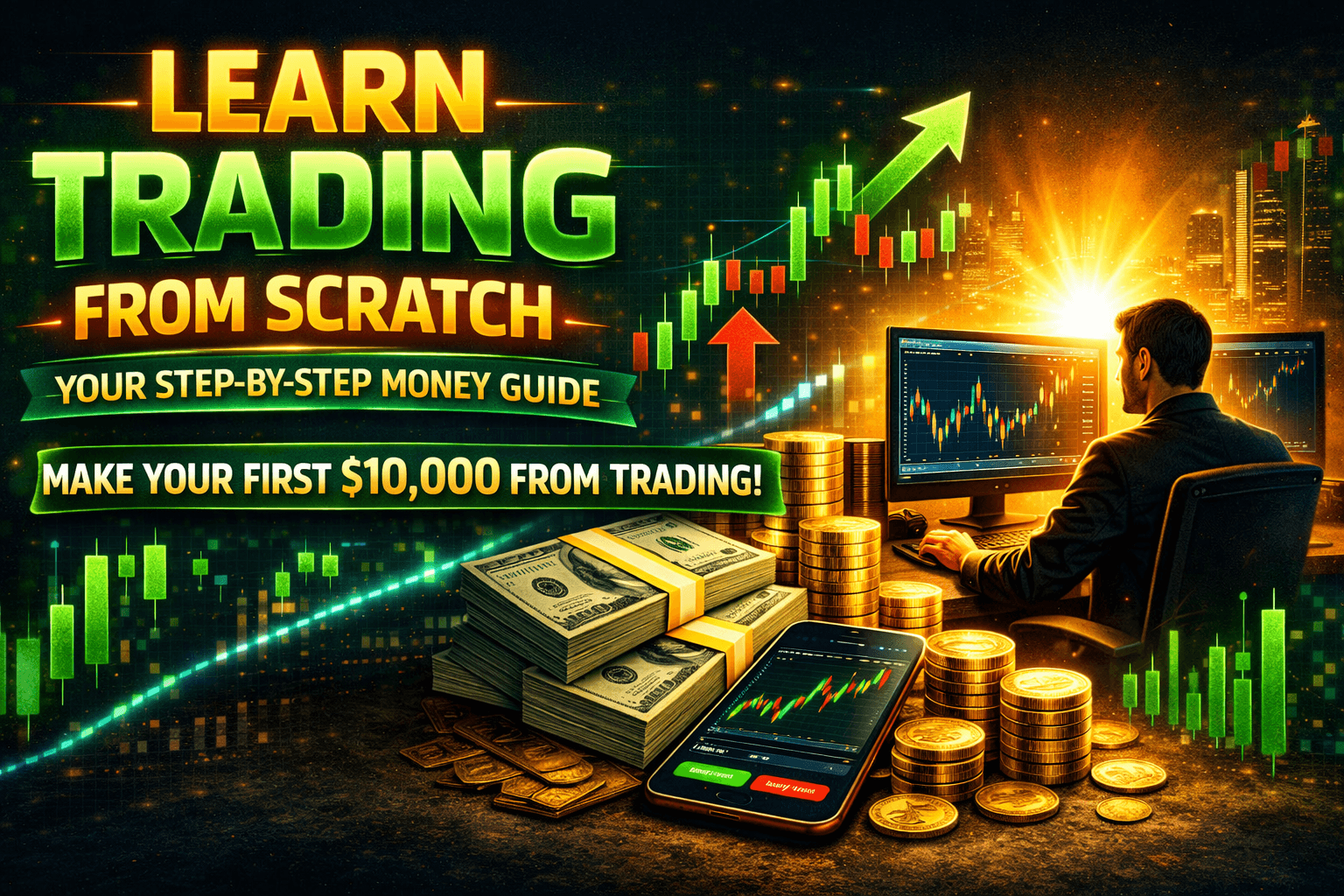 "Learn Trading from Scratch: Make Your First $10,000 From Trading
