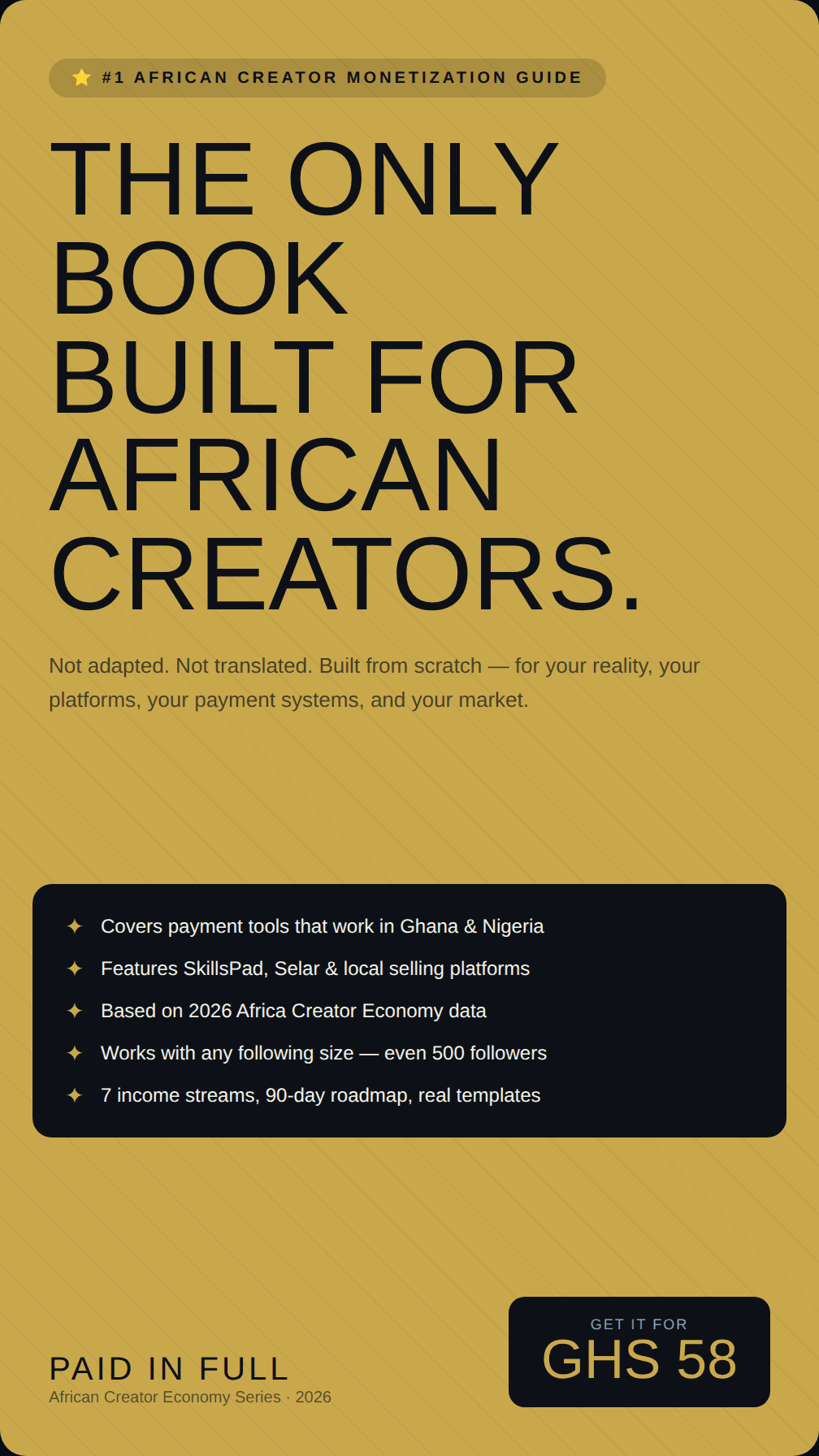 PAID IN FULL: The African Creator's Complete Guide to Monetizing Social Media
