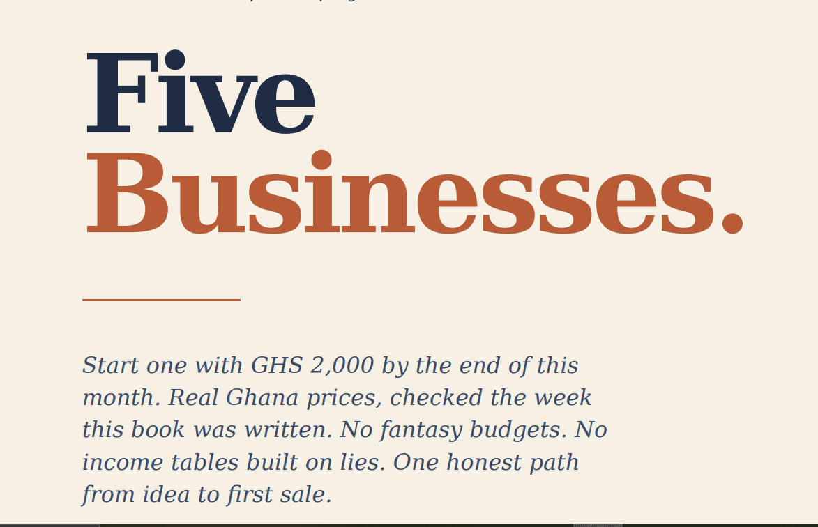 Start a Real Business with GHS 2,000 (5 Profitable Small Businesses)