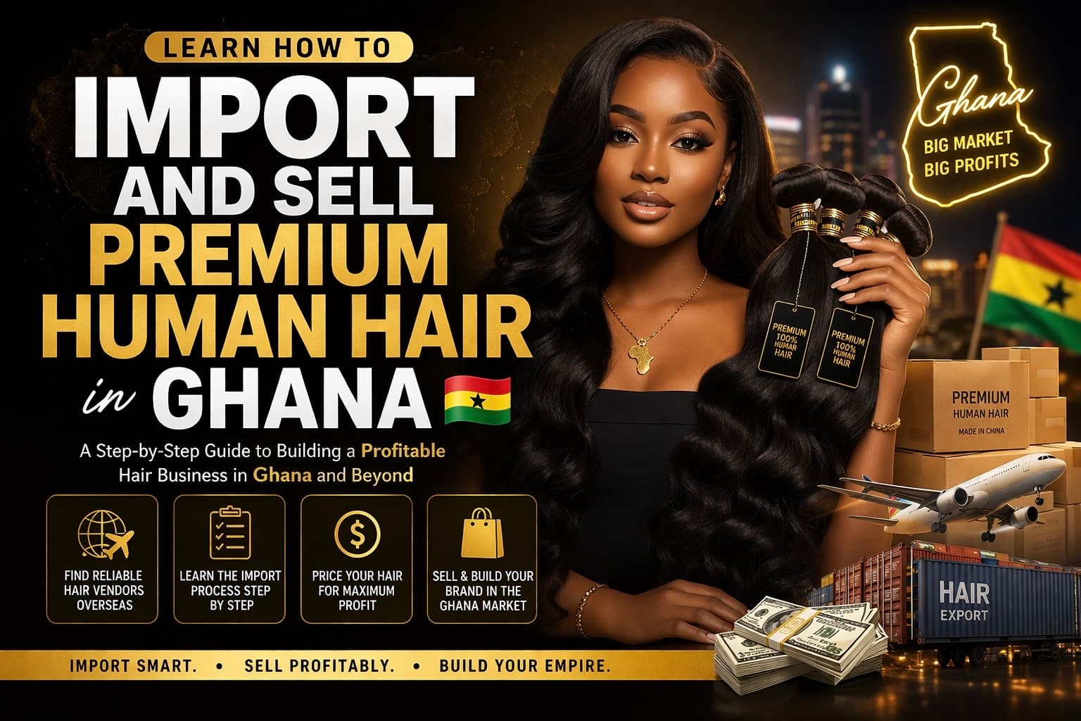 Learn How to Import and Sell Premium Human Hair in Ghana