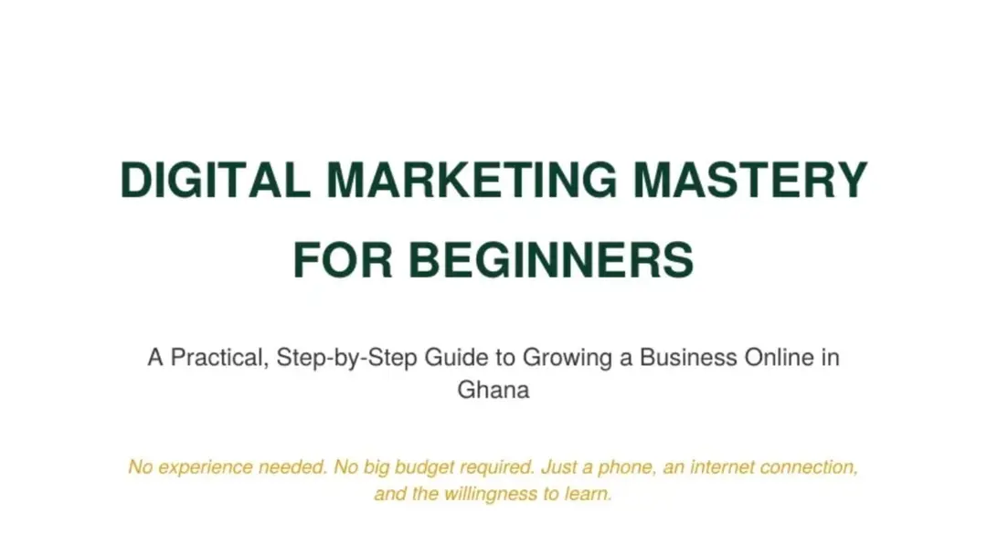 Digital marketing mastery for beginners