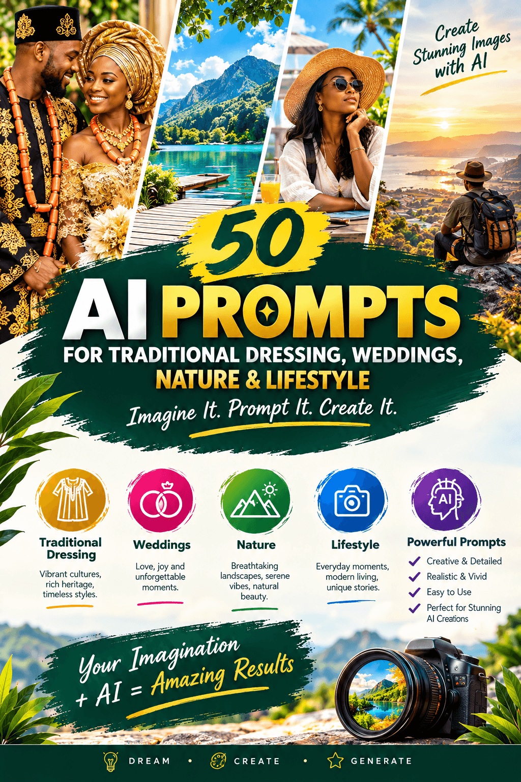 AI VISION: 50 Powerful Prompts to Bring Your Imagination to Life