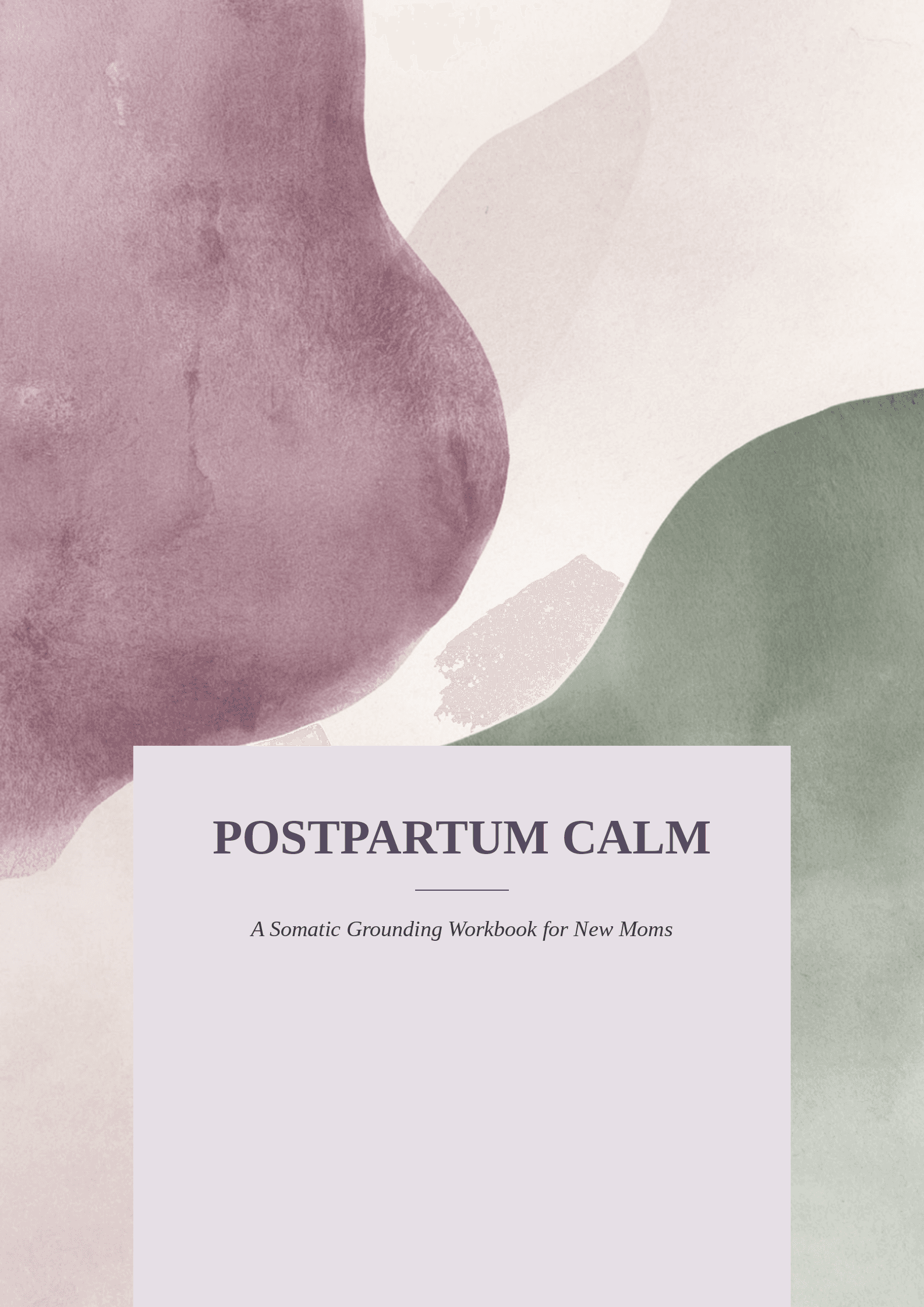 Postpartum Mental Wellness and Anxiety Management